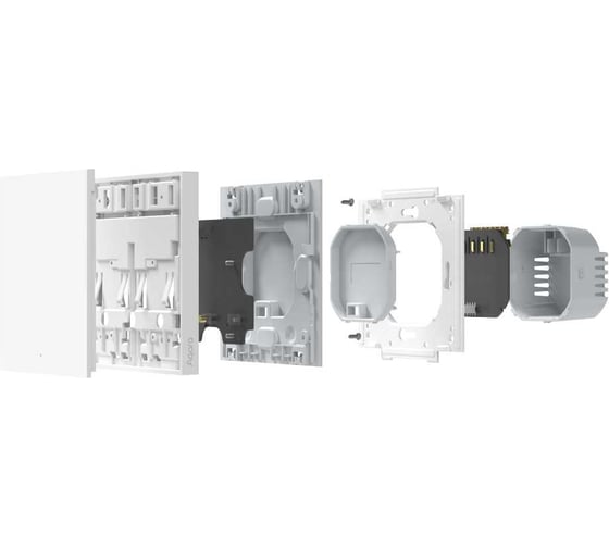 Умный одноклавишный выключатель AQARA без нейтрали Smart Wall WS-EUK01 (Grey) 00-01022710