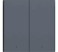 Умный выключатель двухклавишный без нейтрали AQARA Smart Wall WS-EUK02 (Grey) 00-01022711