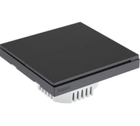 Графитовый умный выключатель AQARA двухклавишный без нейтрали WS-EUK02_graphite
