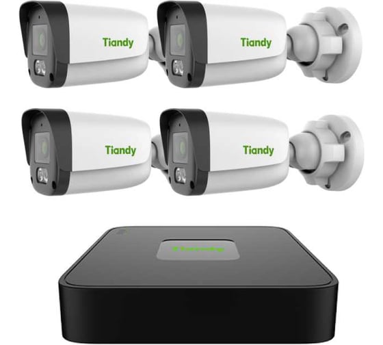 комплект на 4 камеры Tiandy Spark 2Мпх Home 00-01023084 1