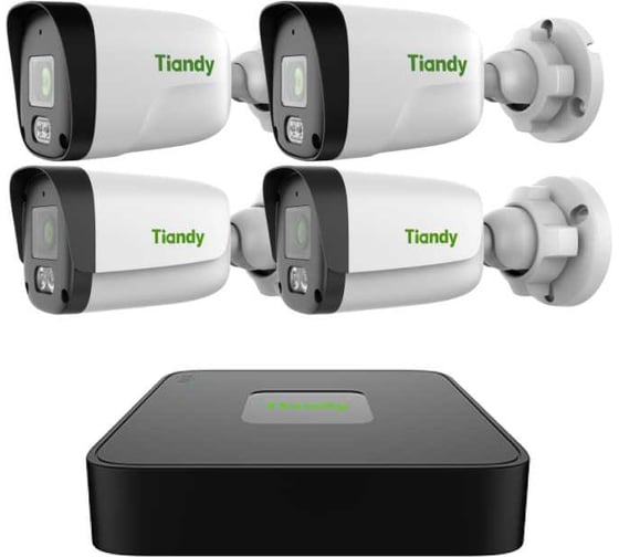 Комплект на 4 камеры Tiandy АК 2МПХ и Spark 4МПХ Pro Бюджет 00-01023089