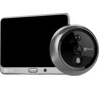 Беспроводной дверной глазок + 1Мп внешняя камера Ezviz DP1/SilverMetallic  00-00002353