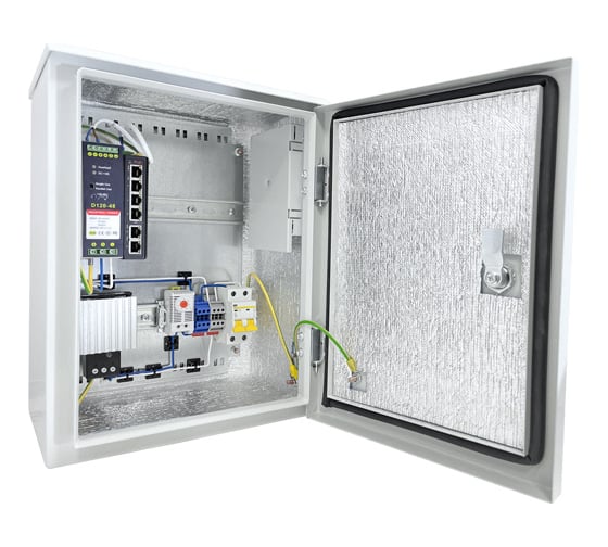 Коммутатор уличный гигабитный ComOnyx PoE 4PoE + 2RJ45, CO-SBOXP506-H, 250-025 1