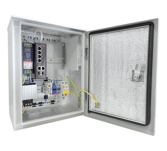 Управляемый PoE коммутатор уличный ComOnyx 4PoE + 2COMBO, CO-SBOXP505M-H, 250-027 1