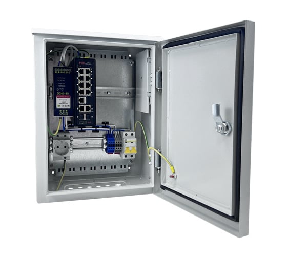 Управляемый PoE коммутатор уличный ComOnyx 8PoE + 2COMBO, CO-SBOXP509M, 250-015