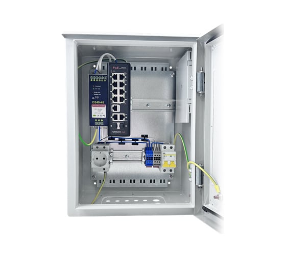 Управляемый PoE коммутатор уличный ComOnyx 8PoE + 2COMBO, CO-SBOXP509M, 250-015