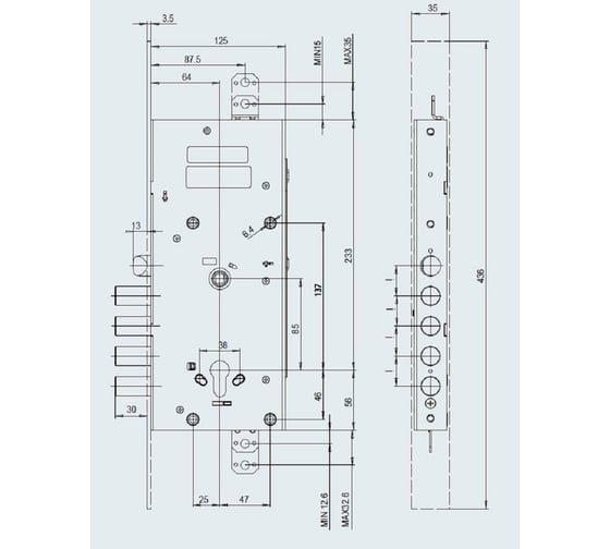 Замок электромоторный CISA 1.E6536.28.0