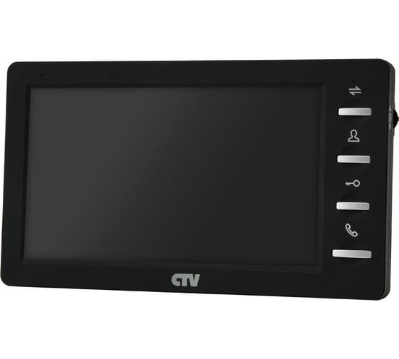 Монитор видеодомофона с кнопочным управлением, CTV -M1701 Plus B, встроенный автоответчик, функция фоторамки и часов, адресный интерком, черный 10-0000538
