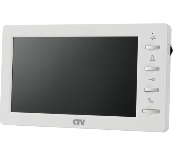 Монитор видеодомофона с кнопочным управлением CTV -M1701 Plus W, встроенный автоответчик, функция фоторамки и часов, адресный интерком, белый 10-0000540