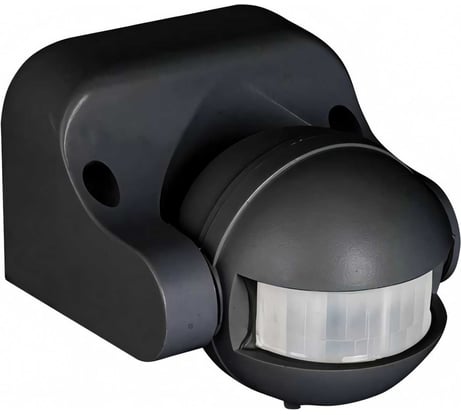 ИК датчик движения EKF, настенный 1200Вт 180гр до 12м IP44 MS-39b черный PROxima dd-ms-39b