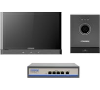 IP Комплект видеодомофона,вызывной панели и коммутатора COMMAX CIOT-1000Y/D21M/H4L2 CIOT-1000Y/CIOT-D21M/CIOT-H4L2