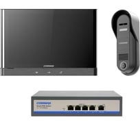 IP Комплект видеодомофона,вызывной панели и коммутатора COMMAX CIOT-1000Y/D20P/H4L2 CIOT-1000Y/CIOT-D20P/CIOT-H4L2