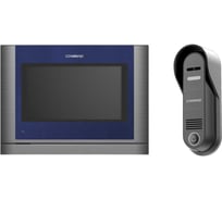HD Комплект видеодомофона и вызывной панели COMMAX CDV-704MA(синий)/DRC-4CPHD(темно-серый)