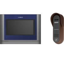 HD Комплект видеодомофона и вызывной панели COMMAX CDV-704MA(синий)/DRC-4CPHD2(медь)