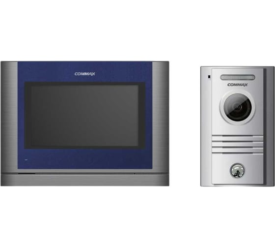 HD Комплект видеодомофона и вызывной панели COMMAX CDV-704MA(синий)/DRC-40KHD