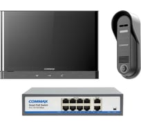 IP Комплект видеодомофона, вызывной панели и коммутатора COMMAX CIOT-1000Y/D20P/H8L2 CIOT-1000Y/CIOT-D20P/CIOT-H8L2