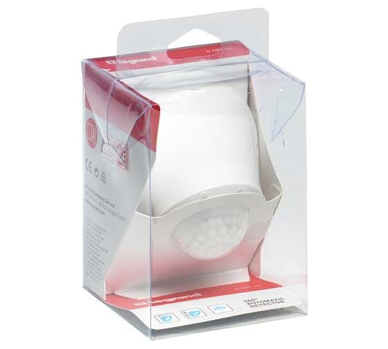 Датчик движения Legrand PIR IP55 настенный/потолочный 360град. Lighting Management блистер 048946