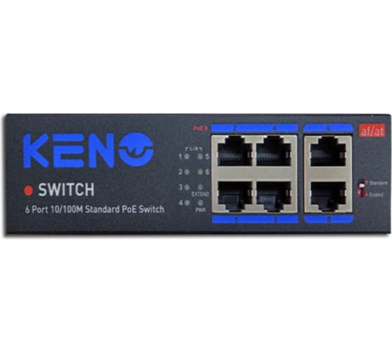 Коммутатор KENO 6 портов KN-SW402POE+ 1