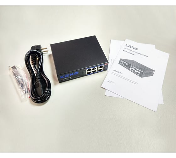 Коммутатор KENO 6 портов KN-SW402POE+