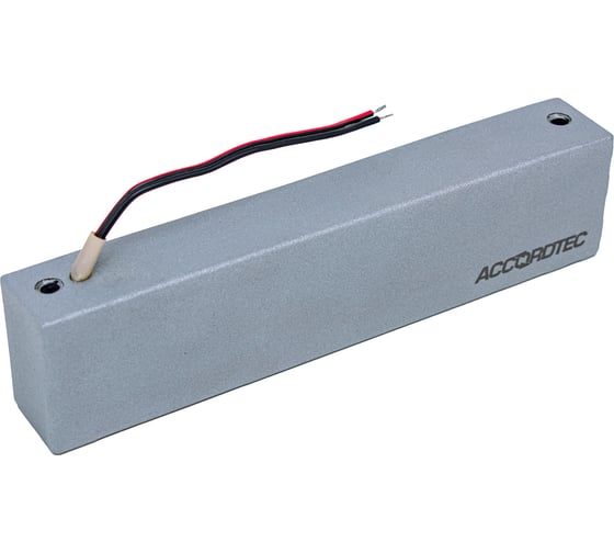 Электромагнитный замок ACCORDTEC ML-295K с уголком, цвет Серебряный металлик AT-15311