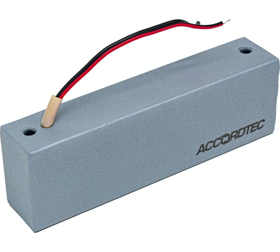 Электромагнитный замок ACCORDTEC ML-300K с уголком, цвет Серебряный металлик AT-15313 1