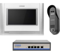 IP Комплект видеодомофона, вызывной панели и коммутатора COMMAX CIOT-700M2/D20P/H4L2 CIOT-700M2/CIOT-D20P/CIOT-H4L2