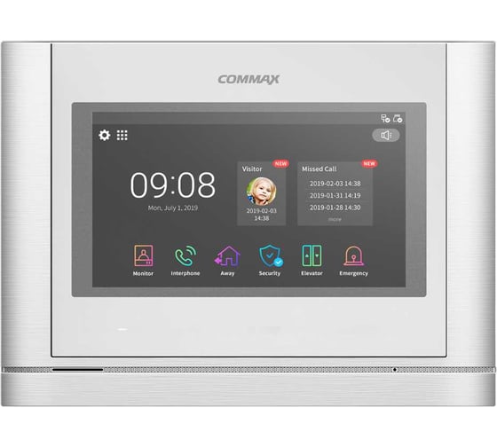 IP Комплект видеодомофона и вызывной панели COMMAX CIOT-1020M White/D20P CIOT-1020MWhite/CIOT-D20P