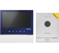 Комплект видеодомофона и вызывной панели COMMAX CDV-70H2 (синий)/DRC-41M(серебро)