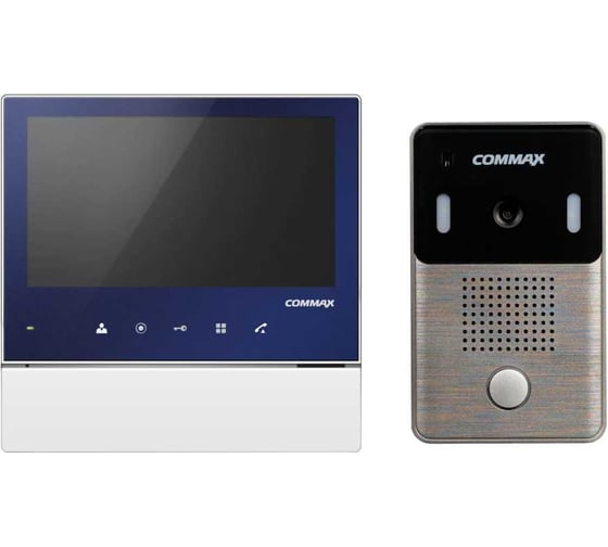 Комплект видеодомофона и вызывной панели COMMAX CDV-70H2(синий)/DRC-4Y 1