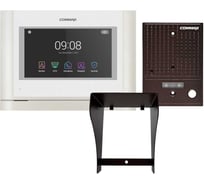 Комплект видеодомофона и вызывной панели COMMAX CDV-70MF(белый)/DRC-4CGN2(медь)+Козырек