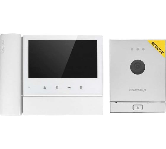 Комплект видеодомофона и вызывной панели COMMAX CDV-70N(белый)/DRC-41M(серебро)