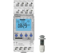Фотореле с таймером Theben LUNA 122 top3 RC EL, 110-230VAC/16А/2,6кВт, 2 канала, датчик врезного монтажа IP65 1220230