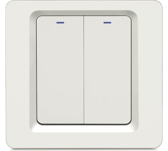 Умный встраиваемый Wi-Fi выключатель Hiper IoT Switch B02, 2 линии, белый 524517