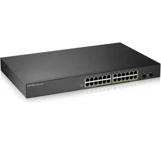 Коммутатор ZYXEL Smart L2 PoE+ GS1900-24HPv2, 24xGE PoE+, 2xSFP GS190024HPV2-EU0101F