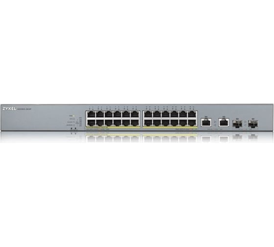 Гибридный коммутатор ZYXEL Smart L2 PoE+ для IP-видеокамер NebulaFlex GS1350-26HP-EU0101F