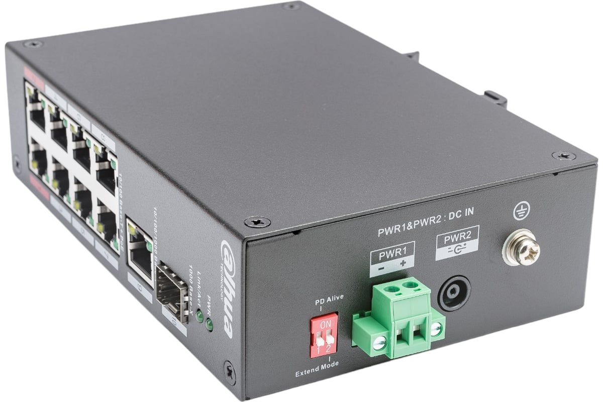 Защищенный 8-портовый РОЕ коммутатор Dahua DH-PFS3110-8ET-96 ...