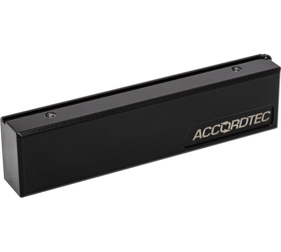 Электромагнитный замок ACCORDTEC ML-200K Premium Black с уголком усилие удержания 200 кг, цвет черный RAL 9005, комплектация: с уголком 00-00013144