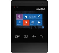 Видеодомофон для дома, офиса, квартиры Novicam DARK MAGIC 4 HD. Дисплей 4.3. Функция Не беспокоить.Запись фото/видео.Совместим с подъездным домофоном через модуль сопряжения с поддержкой HOOK 4852