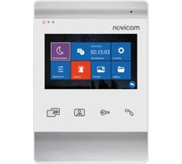 Видеодомофон для дома, офиса, квартиры Novicam WHITE MAGIC 4 HD. Дисплей 4.3.Функция Не беспокоить.Запись фото/видео.Совместим с подъездным домофоном через модуль сопряжения с поддержкой HOOK 4851
