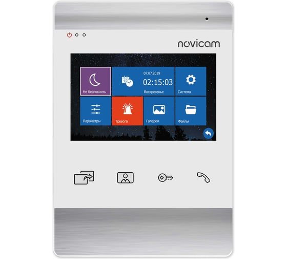Видеодомофон для дома, офиса, квартиры Novicam WHITE MAGIC 4 HD. Дисплей 4.3.Функция Не беспокоить.Запись фото/видео.Совместим с подъездным домофоном через модуль сопряжения с поддержкой HOOK 4851