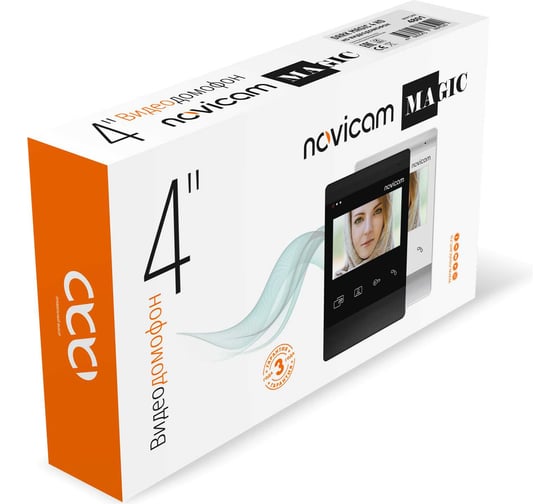 Видеодомофон для дома, офиса, квартиры Novicam WHITE MAGIC 4 HD. Дисплей 4.3.Функция Не беспокоить.Запись фото/видео.Совместим с подъездным домофоном через модуль сопряжения с поддержкой HOOK 4851