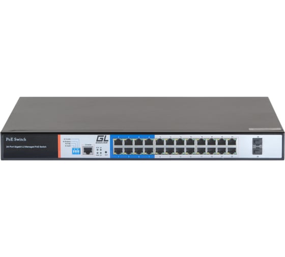 Коммутатор GIGALINK WEB Smart управляемый ,24 PoE af/at портов GL-SW-G205-24P 1