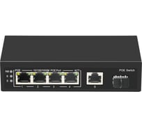 Коммутатор GIGALINK неуправляемый, 4 PoE af/at порта, 1000Мбит/с, 1 Upl, 1 SFP, 65W GL-SW-G005-04P