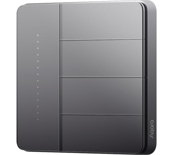 Умный настенный выключатель AQARA Z1 Pro (4 клавиши), цвет: серый, модель ZNQBKG45LM_gr