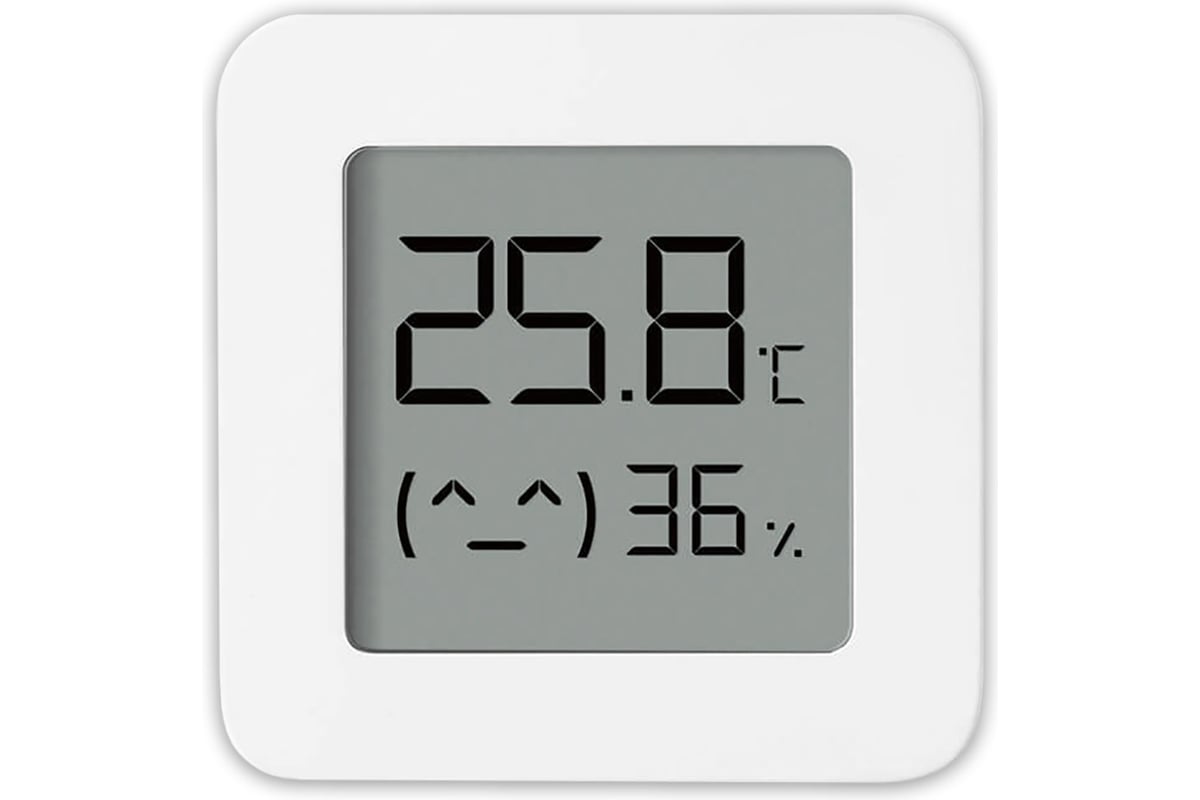 Датчик температуры и влажности XIAOMI Mi Temperature and Humidity Monitor 2  NUN4126GL - выгодная цена, отзывы, характеристики, фото - купить в Москве и  РФ