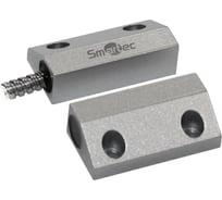 Магнитоконтактный датчик Smartec ST-DM131NO-SL НР, серебряный, накладной для металлических дверей, металлорукав smkd0826