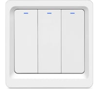 Умный выключатель HIPER Smart wall 3-Way Touch Switch B03/ встраиваемый 3 кнопки механика HDY-SB03