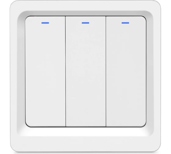Умный выключатель HIPER Smart wall 3-Way Touch Switch B03/ встраиваемый 3 кнопки механика HDY-SB03
