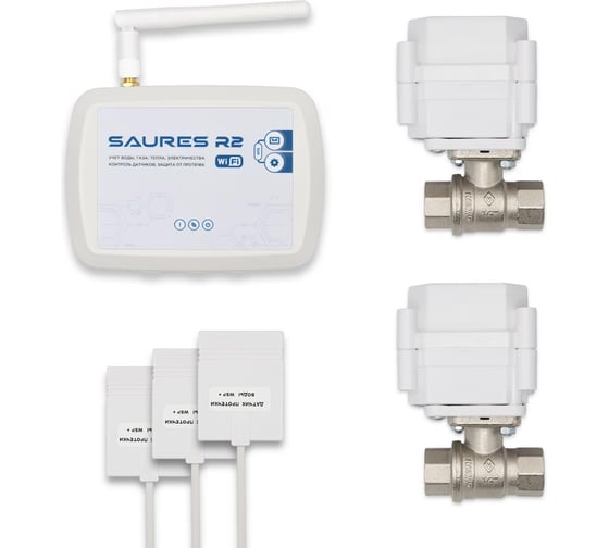 Система защиты от протечек Аквастоп SAURES Лайт Wi-Fi, 1/2 SRS-KIT.31