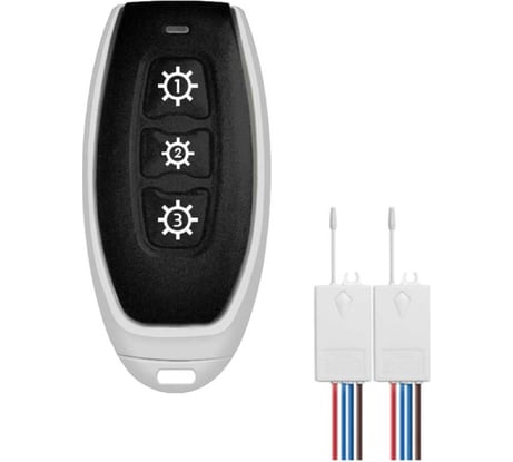 Пульт GRITT Practic 3 клавиши 433МГц комплект c реле 2шт 220В 5А 21102